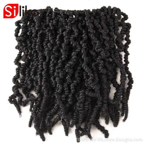 High quality BombTwist Crochet Hair Extensions T30/1B/BUG  10 Inch Crochet Twist Hair 15 Roots/Pack Spring Twist Crochet Braids
